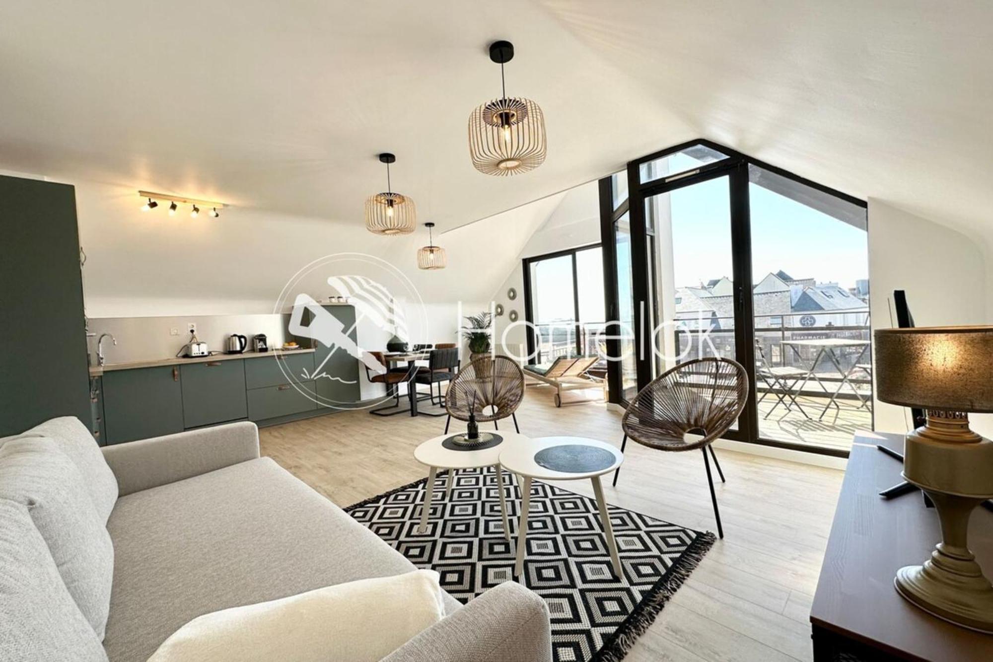 T2 Neuf Top Cocooning Terrasse - Face A La Mer Ploemeur Exterior foto